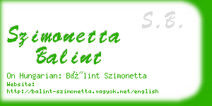 szimonetta balint business card